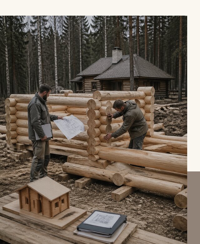 Проектирование и строительство домов из бревна в Гудермесе